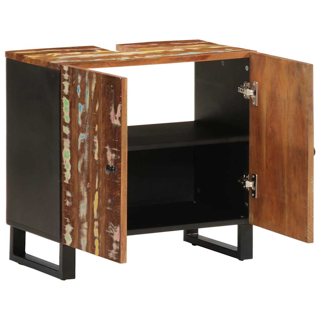 vidaXL Sink Cabinet 62x33x58 cm Solid Wood Reclaimed&Engineered Wood