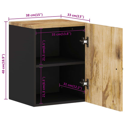 vidaXL Bathroom Wall Cabinet 38x33x48 cm Solid Wood Mango