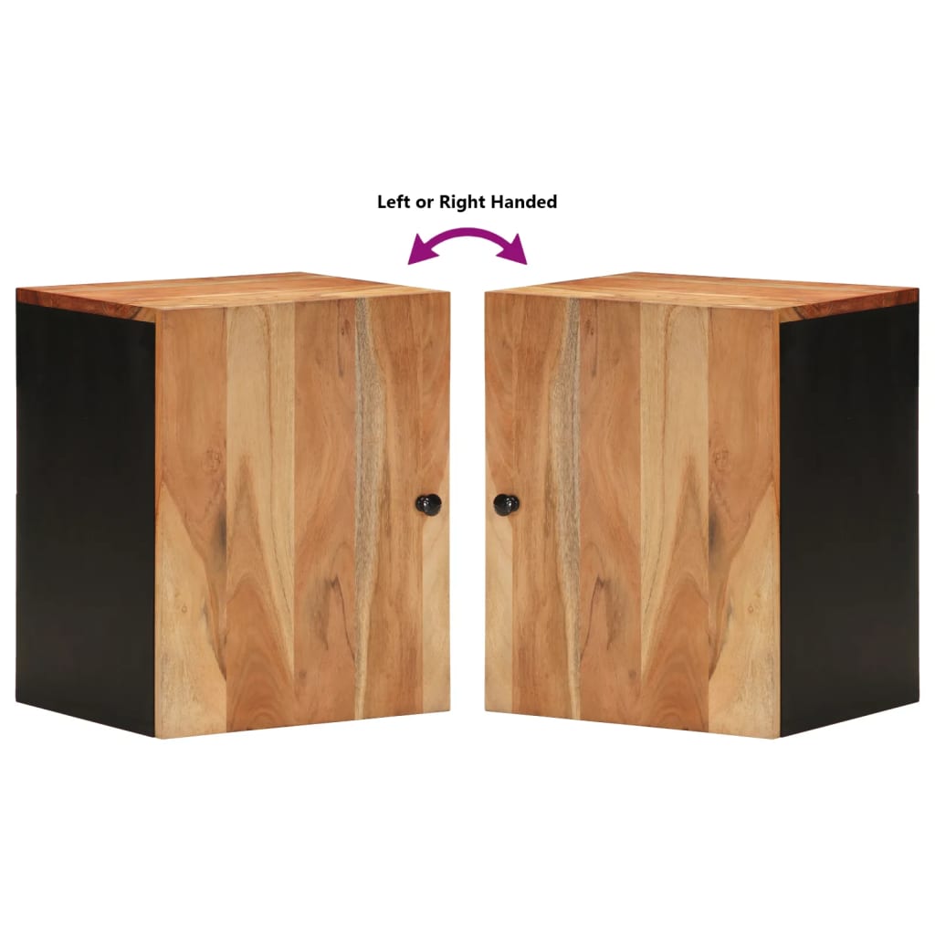 vidaXL Bathroom Wall Cabinet 38x33x48 cm Solid Wood Acacia