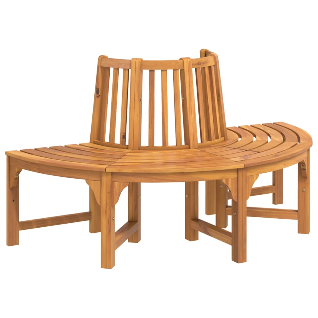 vidaXL Half Round Tree Bench Ø160 cm Solid Wood Eucalyptus