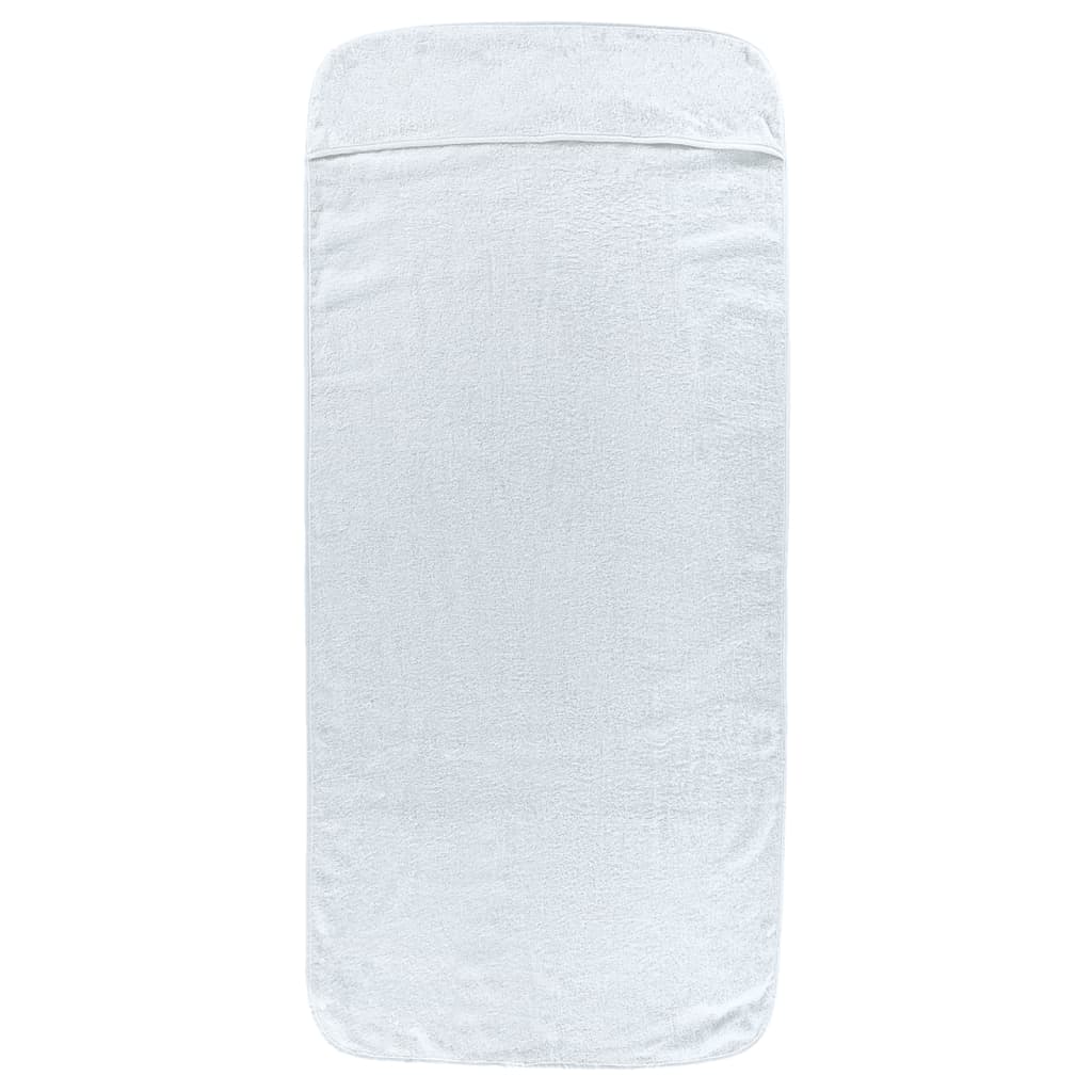 vidaXL Beach Towels 2 pcs White 60x135 cm Fabric 400 GSM