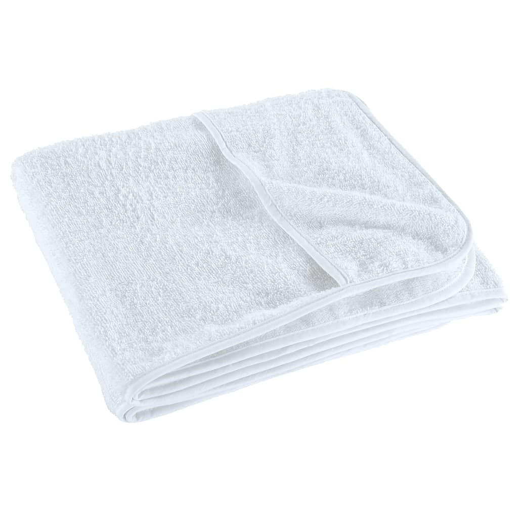 vidaXL Beach Towels 2 pcs White 60x135 cm Fabric 400 GSM
