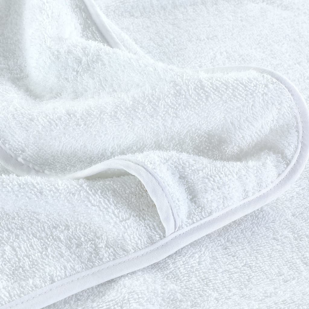 vidaXL Beach Towels 2 pcs White 75x200 cm Fabric 400 GSM