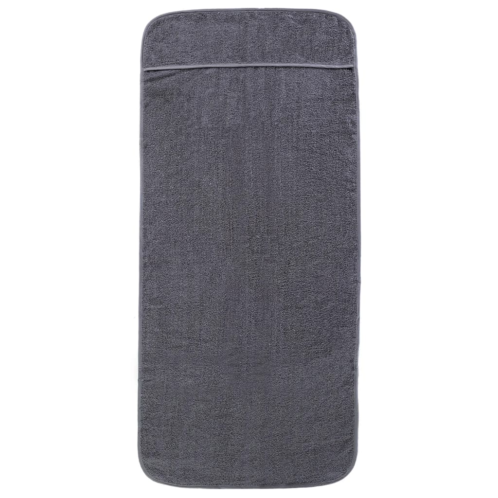 vidaXL Beach Towels 2 pcs Anthracite 75x200 cm Fabric 400 GSM