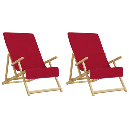 vidaXL Beach Towels 2 pcs Burgundy 60x135 cm Fabric 400 GSM