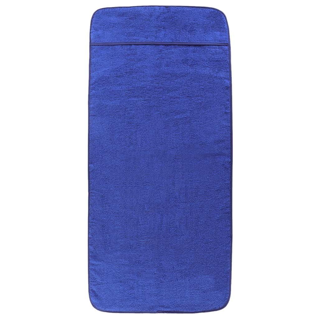 vidaXL Beach Towels 2 pcs Royal Blue 60x135 cm Fabric 400 GSM