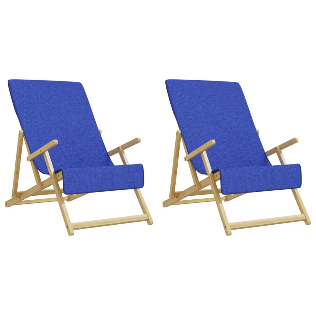 vidaXL Beach Towels 2 pcs Royal Blue 60x135 cm Fabric 400 GSM
