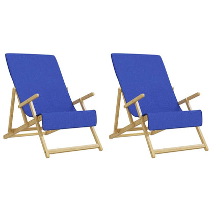 vidaXL Beach Towels 2 pcs Royal Blue 60x135 cm Fabric 400 GSM