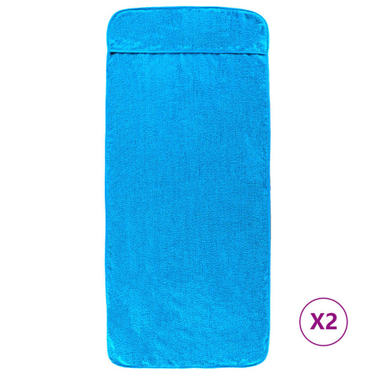 vidaXL Beach Towels 2 pcs Turquoise 60x135 cm Fabric 400 GSM