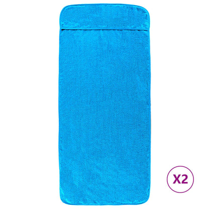 vidaXL Beach Towels 2 pcs Turquoise 75x200 cm Fabric 400 GSM