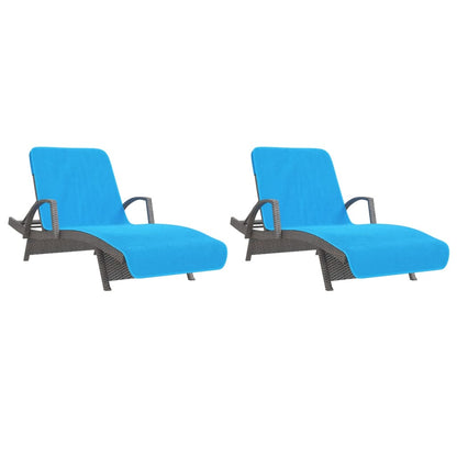 vidaXL Beach Towels 2 pcs Turquoise 75x200 cm Fabric 400 GSM