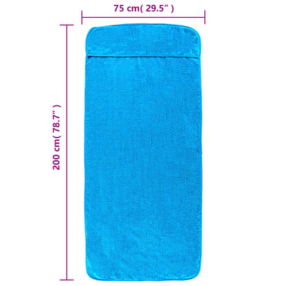 vidaXL Beach Towels 2 pcs Turquoise 75x200 cm Fabric 400 GSM