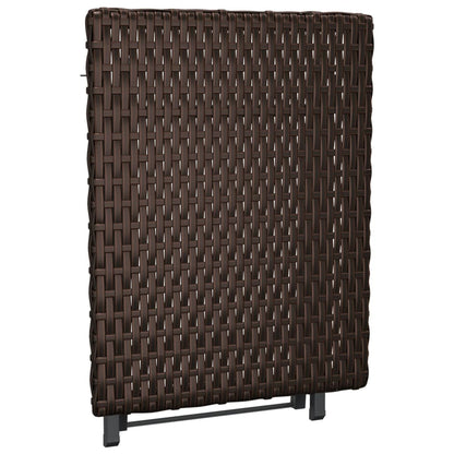 vidaXL Folding Table Brown 45x35x32 cm Poly Rattan