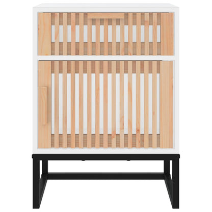 vidaXL Bedside Cabinets 2 pcs White 40x30x55.5 cm Engineered Wood&Iron