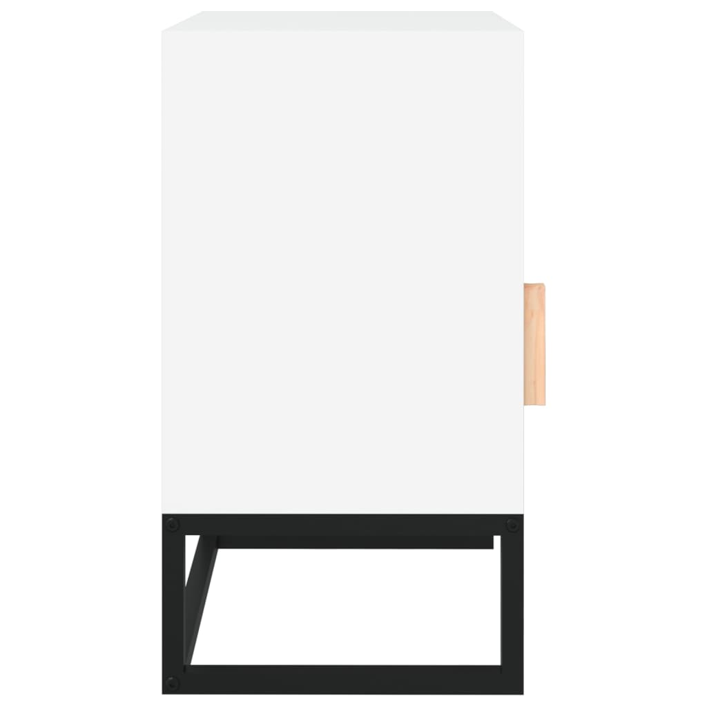 vidaXL Bedside Cabinets 2 pcs White 40x30x55.5 cm Engineered Wood&Iron