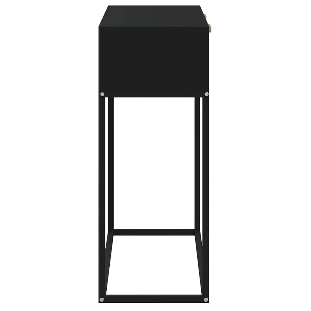 vidaXL Console Table Black 80x30x75 cm Engineered Wood and Iron