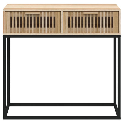 vidaXL Console Table 80x30x75 cm Engineered Wood and Iron