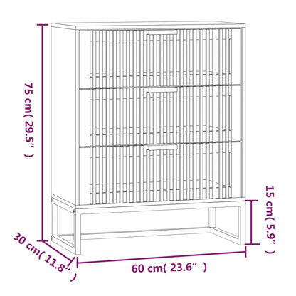 vidaXL Sideboard White 60x30x75 cm Engineered Wood