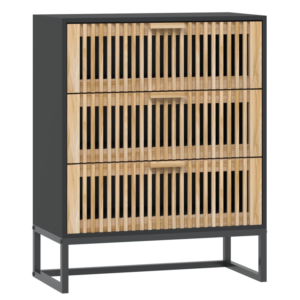 vidaXL Sideboard Black 60x30x75 cm Engineered Wood