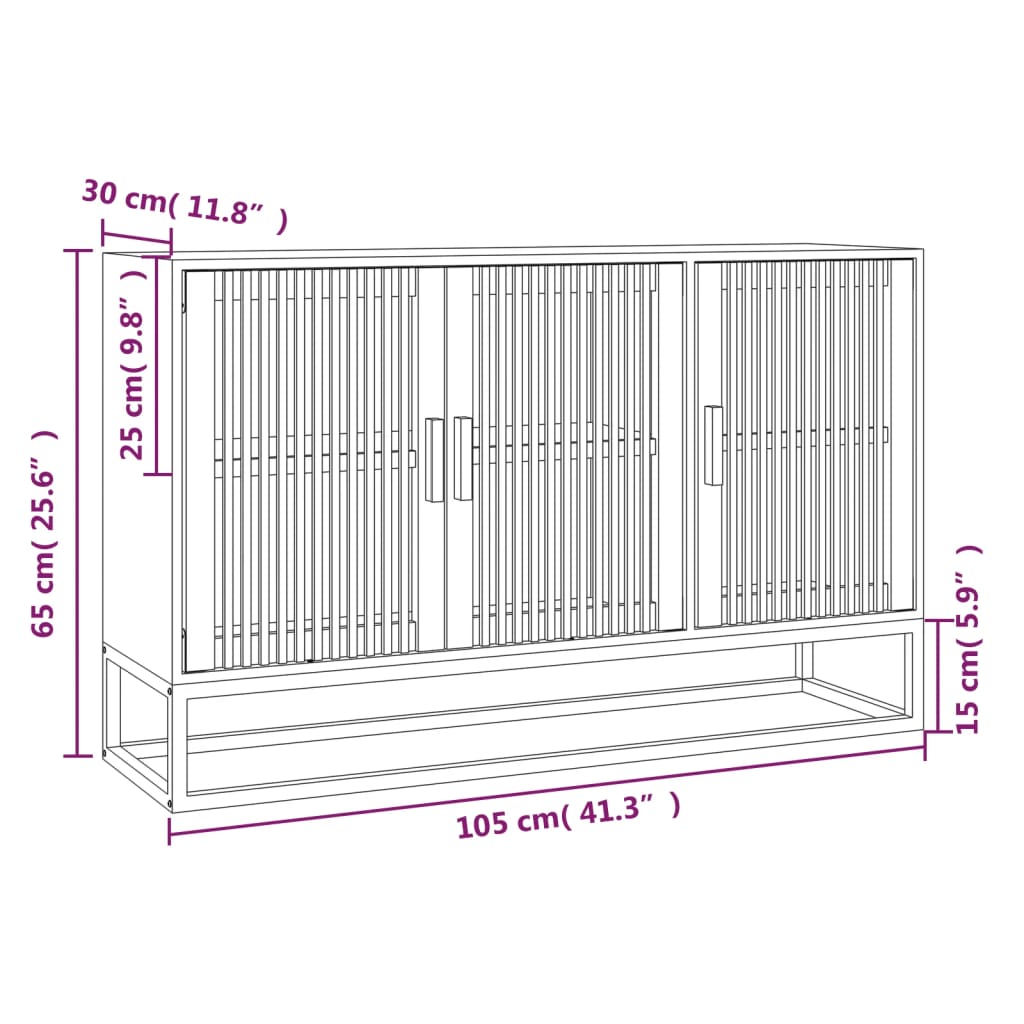 vidaXL Sideboard White 105x30x65 cm Engineered Wood