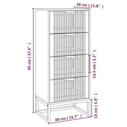 vidaXL Highboard White 40x30x95 cm Engineered Wood