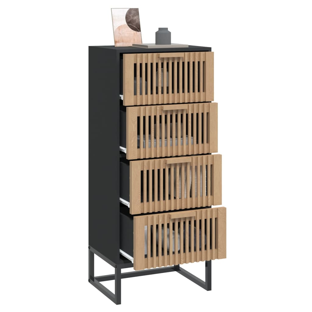vidaXL Highboard Black 40x30x95 cm Engineered Wood