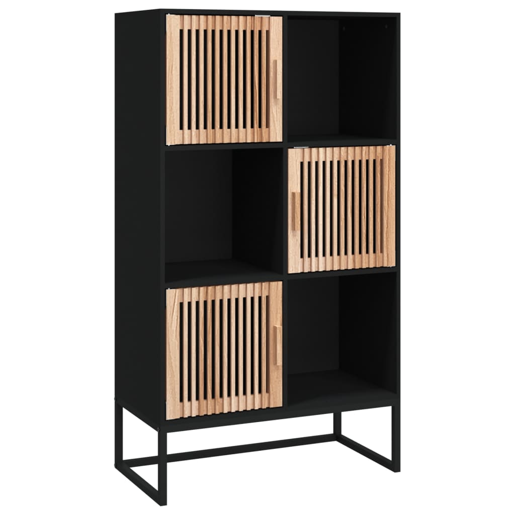vidaXL Highboard Black 70x35x125 cm Engineered Wood