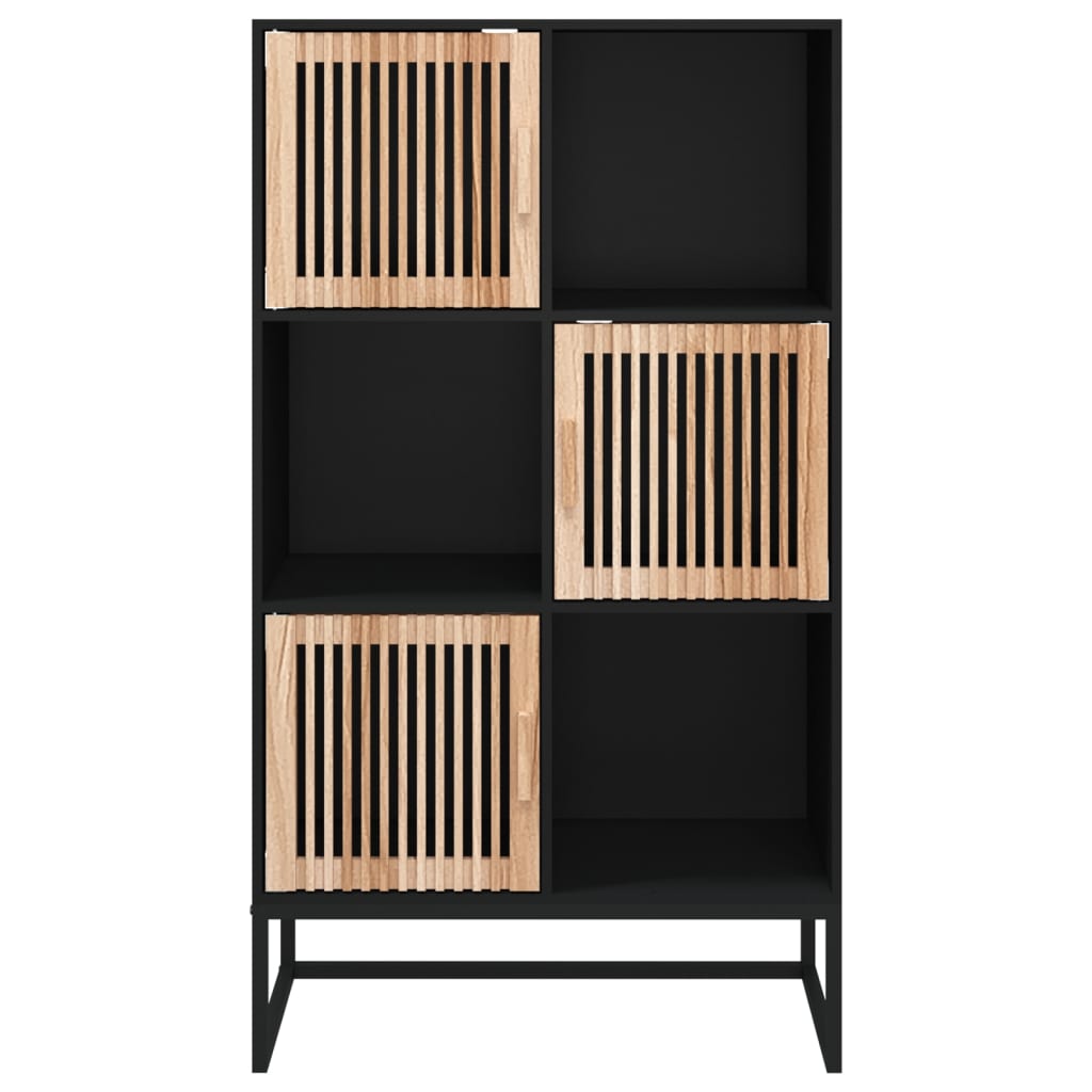 vidaXL Highboard Black 70x35x125 cm Engineered Wood