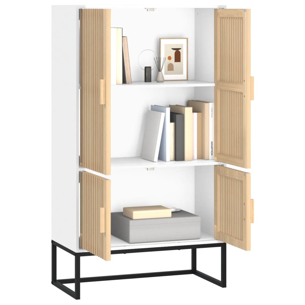 vidaXL Highboard White 70x35x125 cm Engineered Wood
