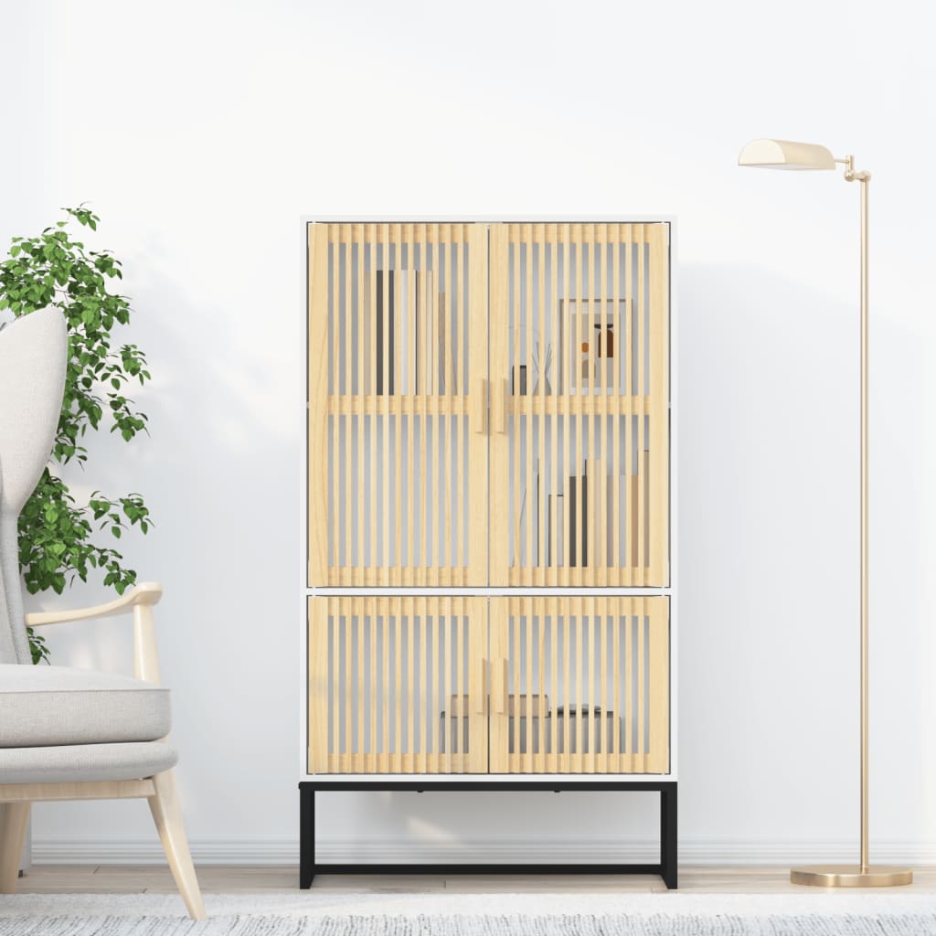 vidaXL Highboard White 70x35x125 cm Engineered Wood