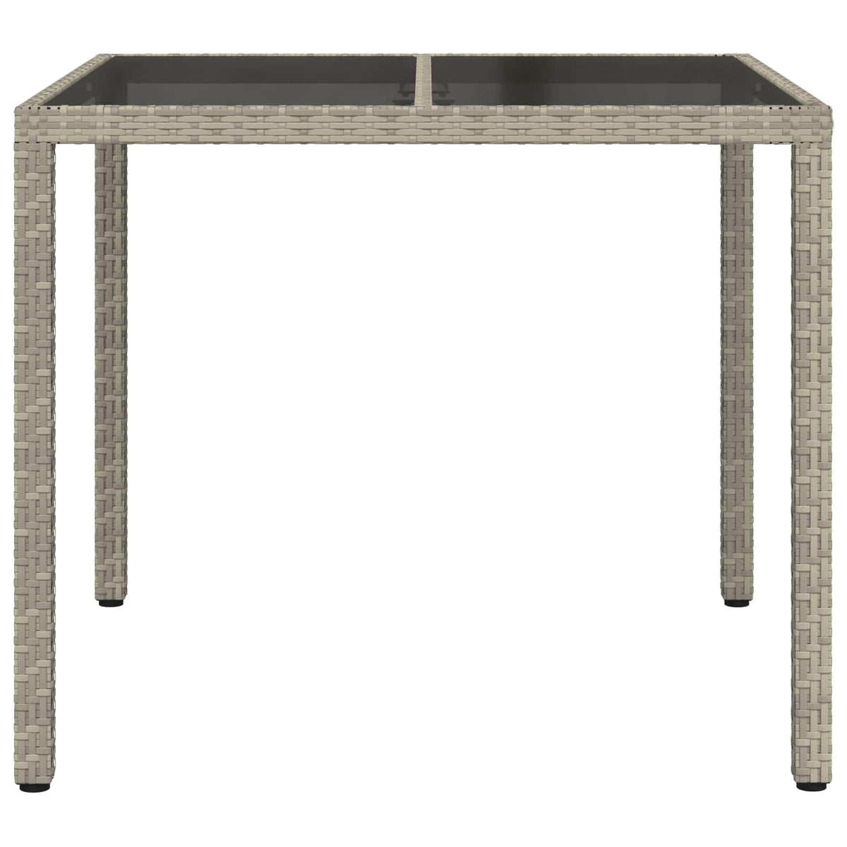 vidaXL Garden Table Grey 90 x 90 x 75 cm Poly Rattan