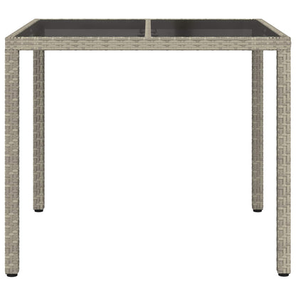 vidaXL Garden Table Grey 90 x 90 x 75 cm Poly Rattan