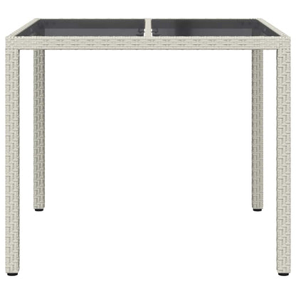 vidaXL Garden Table White 90 x 90 x 75 cm Poly Rattan