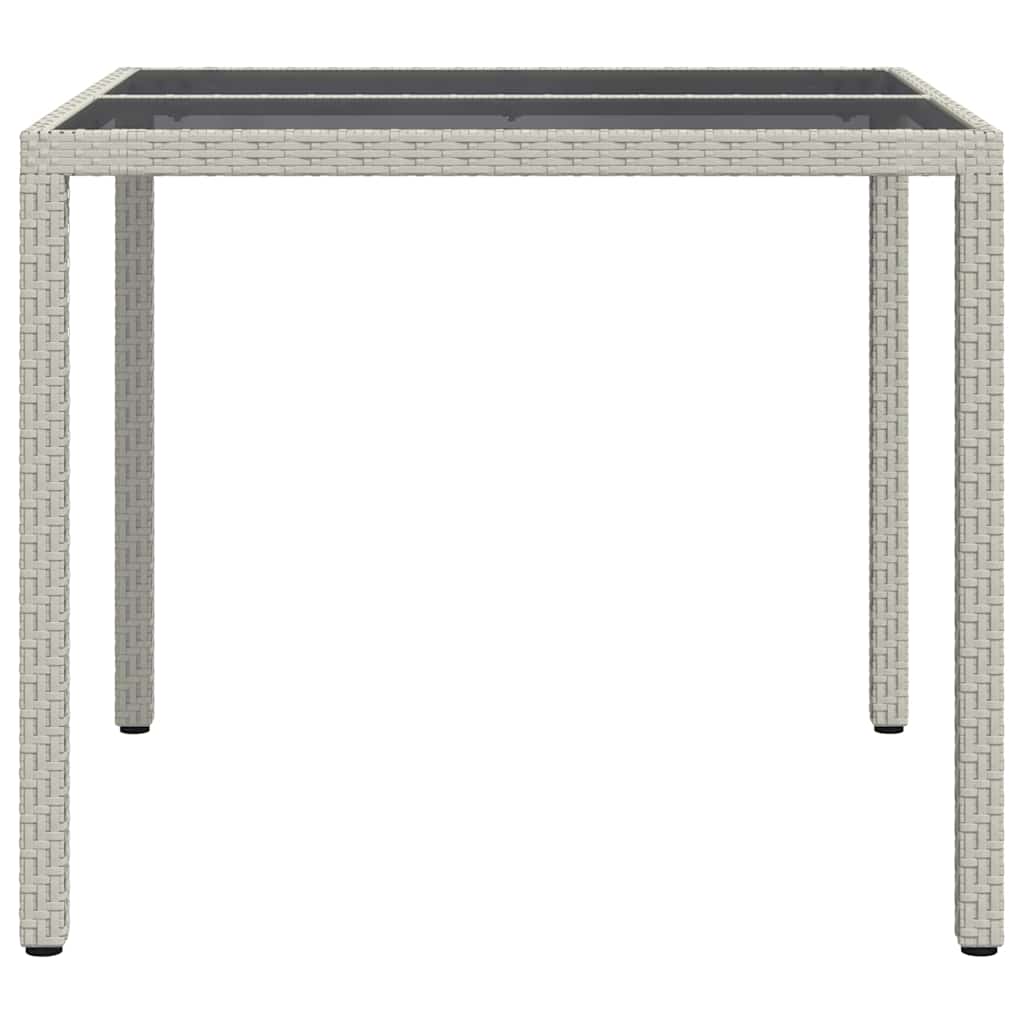 vidaXL Garden Table White 90 x 90 x 75 cm Poly Rattan