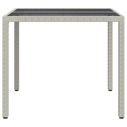 vidaXL Garden Table White 90 x 90 x 75 cm Poly Rattan