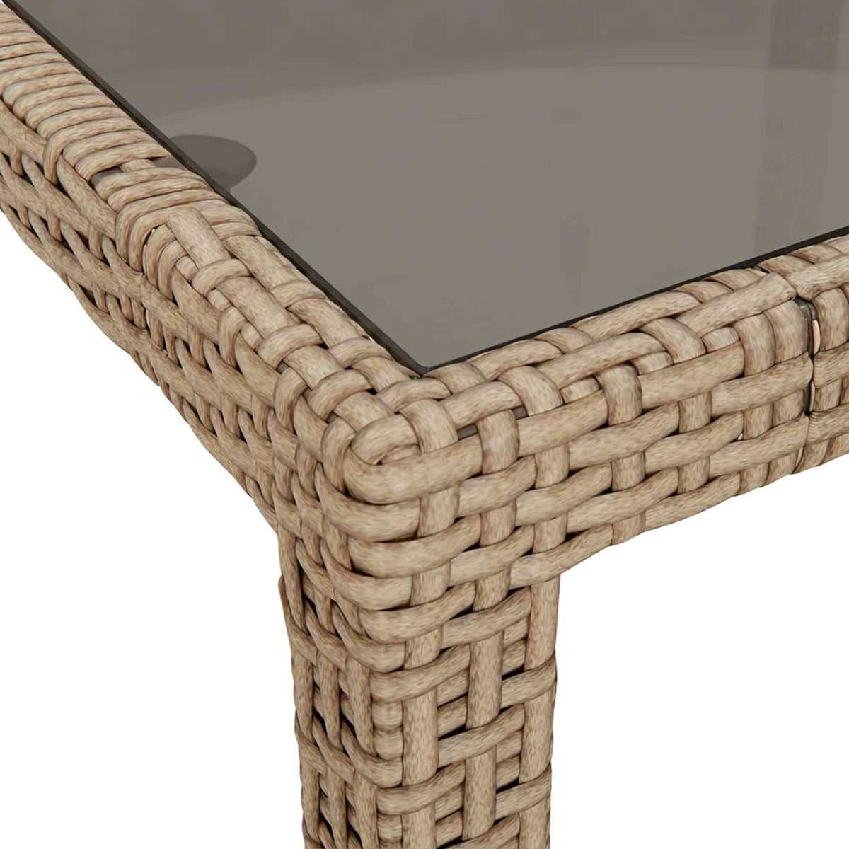 vidaXL Garden Table Beige 90 x 90 x 75 cm Poly Rattan