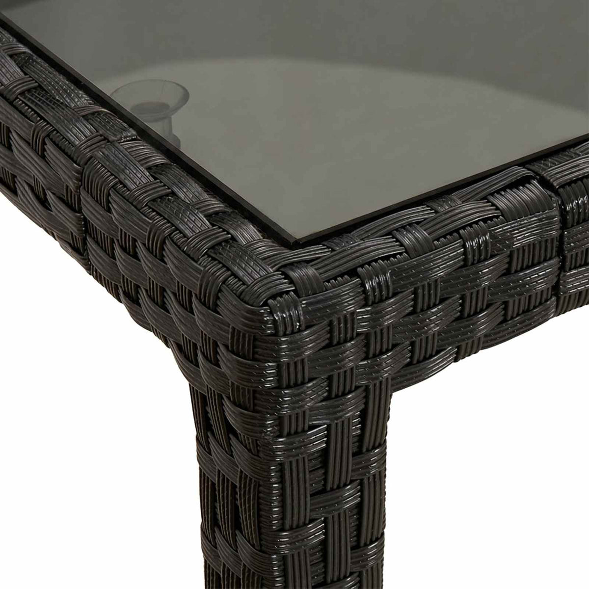 vidaXL Garden Table Black 150 x 90 x 75 cm Poly Rattan
