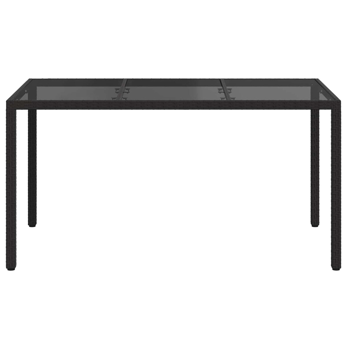 vidaXL Garden Table Black 150 x 90 x 75 cm Poly Rattan