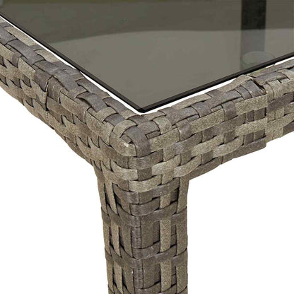 vidaXL Garden Table Grey 150 x 90 x 75 cm Poly Rattan