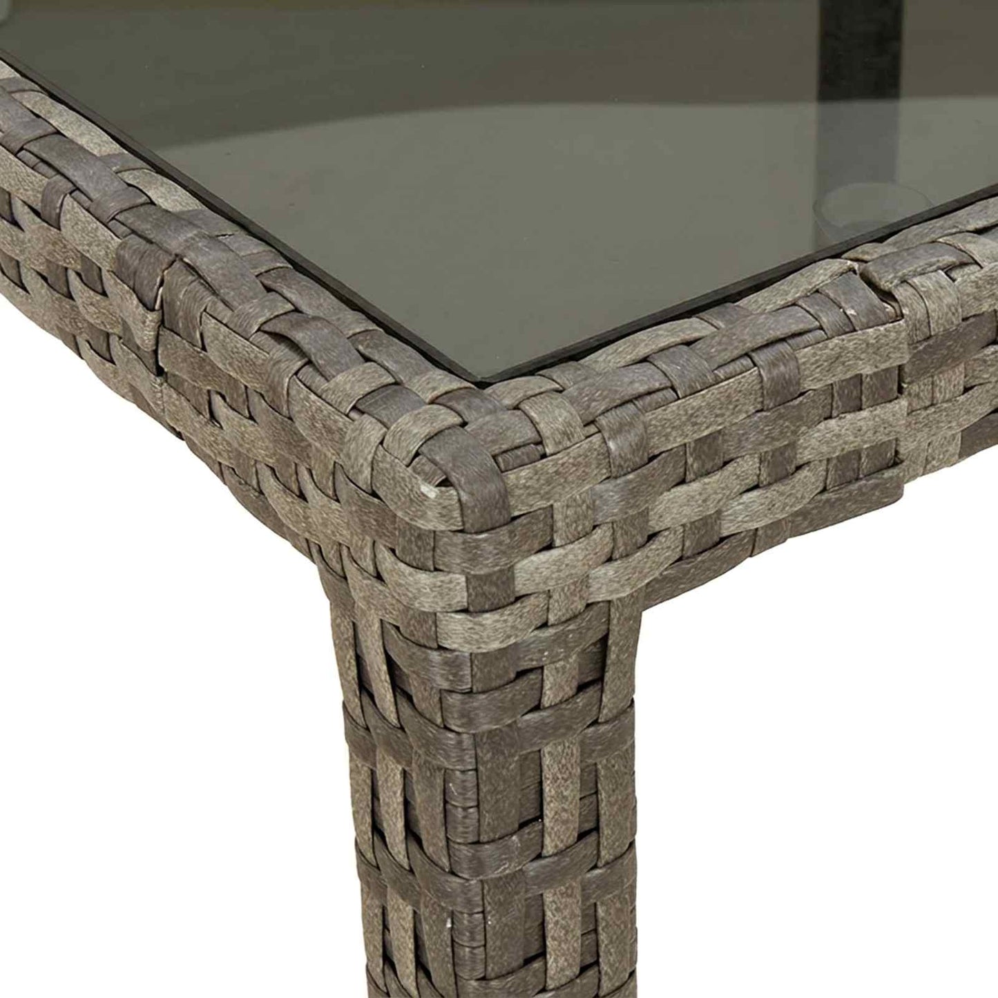 vidaXL Garden Table Grey 150 x 90 x 75 cm Poly Rattan
