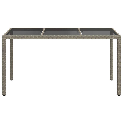 vidaXL Garden Table Grey 150 x 90 x 75 cm Poly Rattan