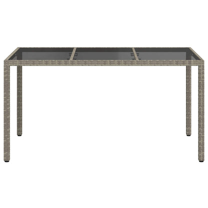 vidaXL Garden Table Grey 150 x 90 x 75 cm Poly Rattan