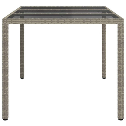 vidaXL Garden Table Grey 150 x 90 x 75 cm Poly Rattan