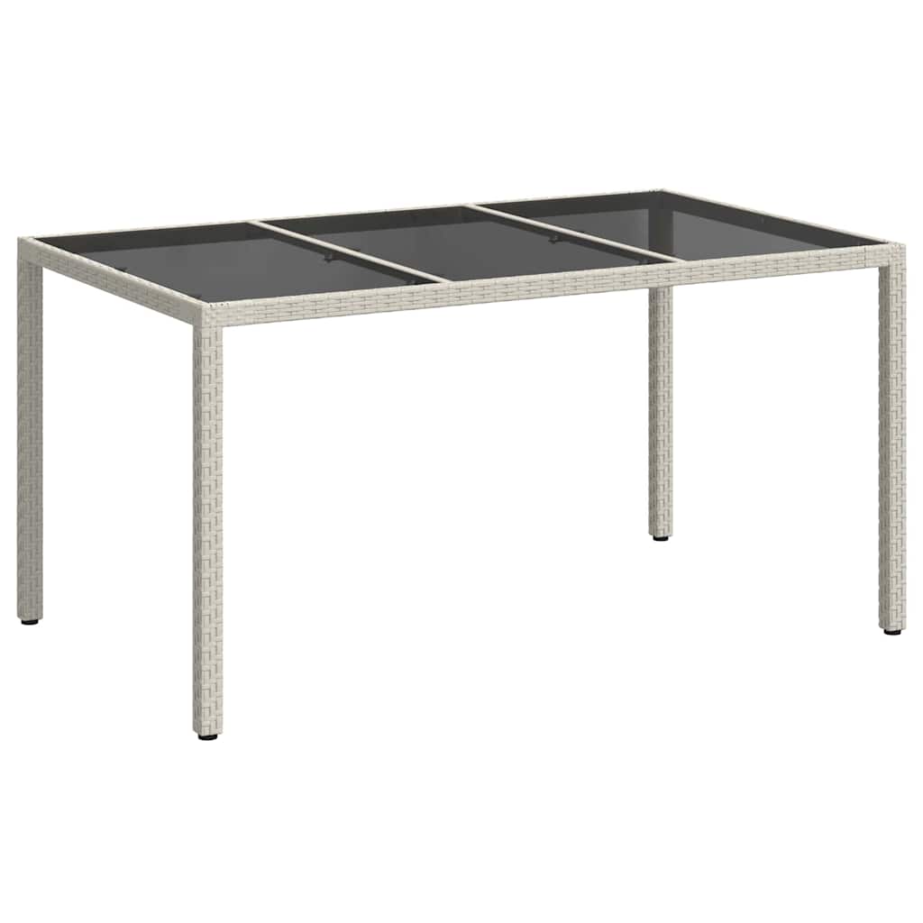 vidaXL Garden Table White 150 x 90 x 75 cm Poly Rattan