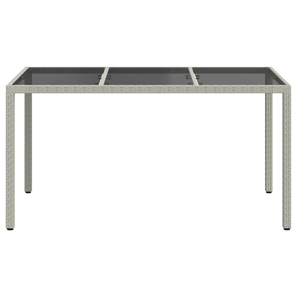 vidaXL Garden Table White 150 x 90 x 75 cm Poly Rattan