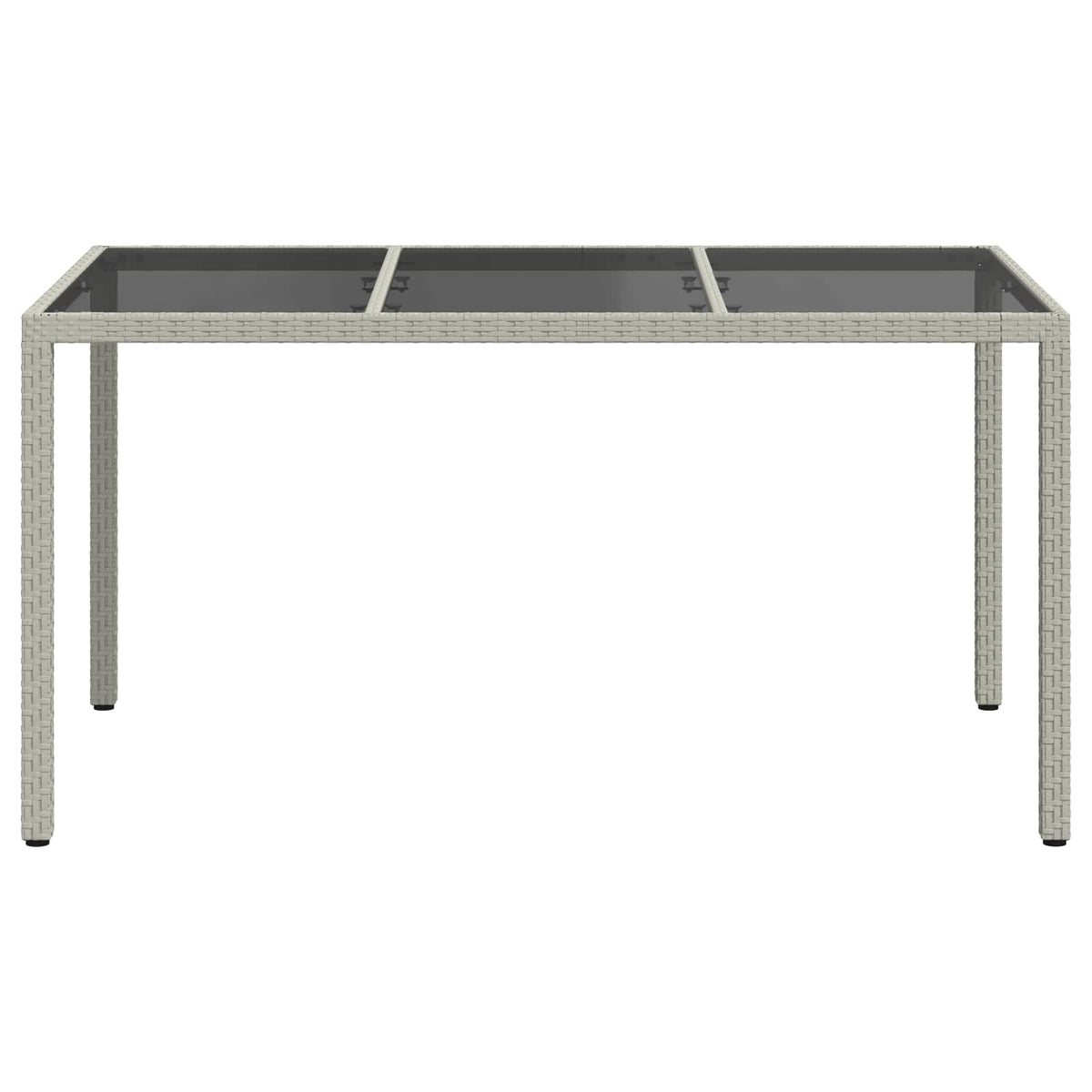 vidaXL Garden Table White 150 x 90 x 75 cm Poly Rattan