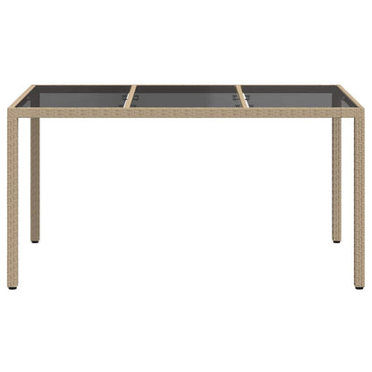 vidaXL Garden Table Beige 150 x 90 x 75 cm Poly Rattan