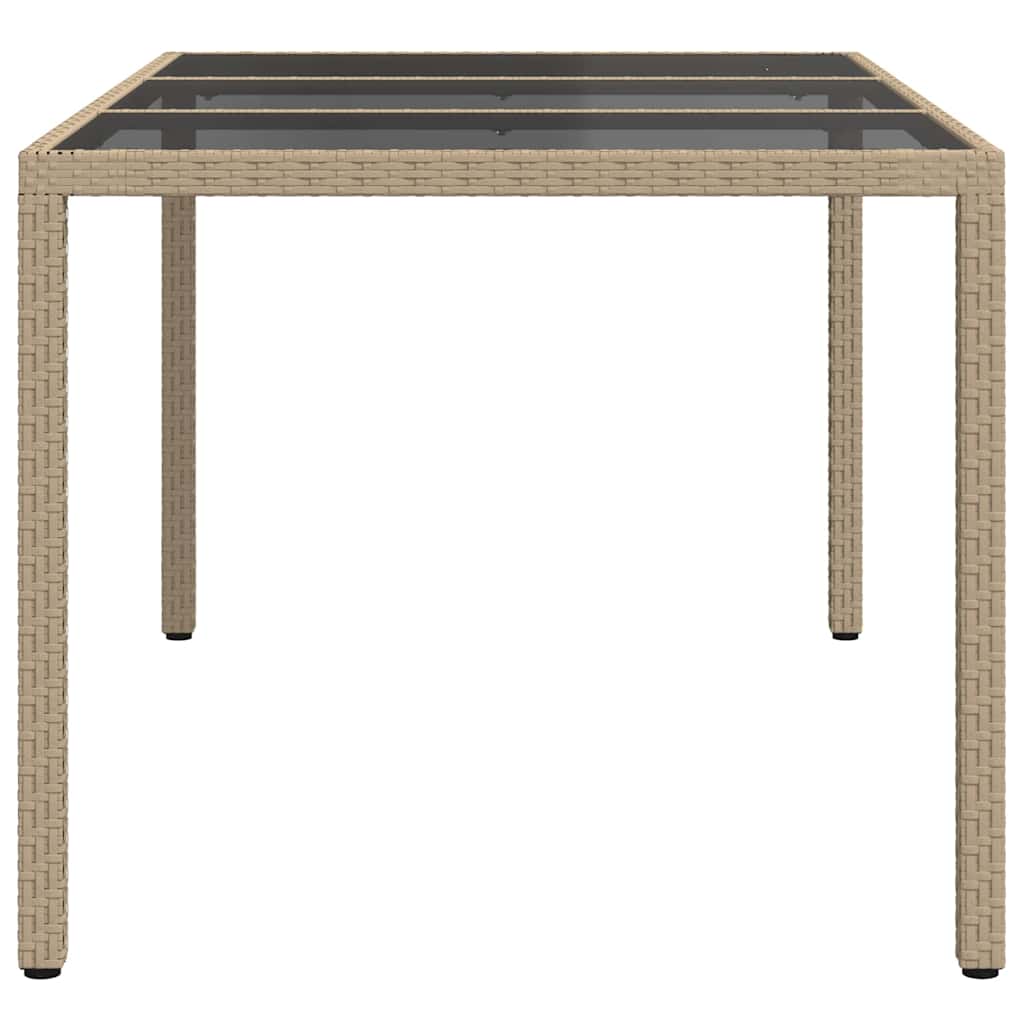 vidaXL Garden Table Beige 150 x 90 x 75 cm Poly Rattan