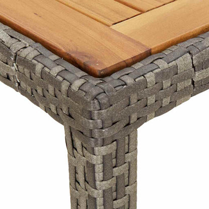 vidaXL Garden Table Grey 150 x 90 x 75 cm Poly Rattan