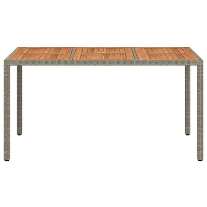 vidaXL Garden Table Grey 150 x 90 x 75 cm Poly Rattan